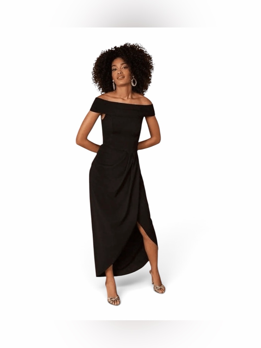 BHLDN Thompson Dress by Anthropologie off-the-shoulder neckline and soft drape